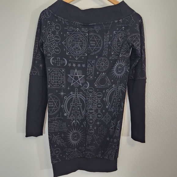 Killstar Dress Womens Small Goth Emo Punk Mini Ribbed Occult Graphic Print - Picture 13 of 16